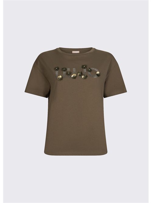 T-shirt woman green LIU JO | WA6238JS923/P9330